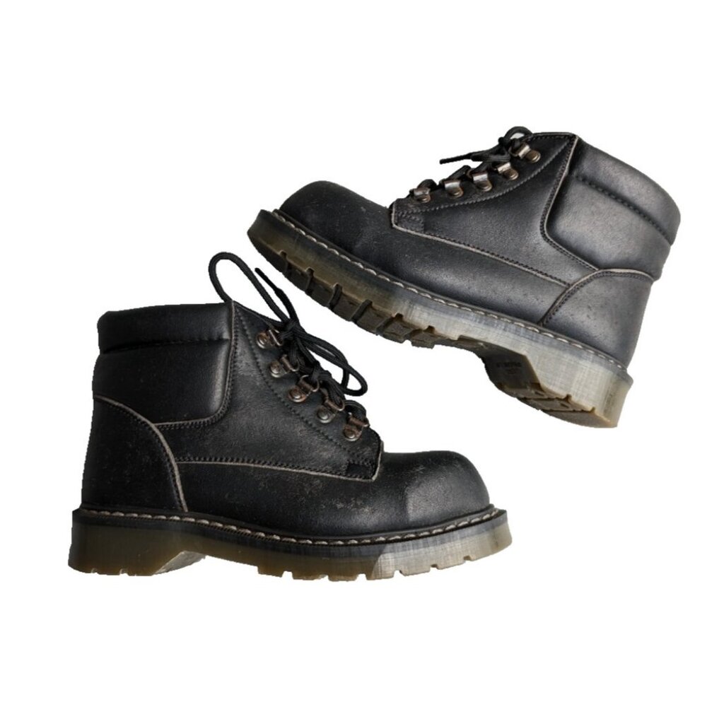 Solovair Women Vegetarian Steel Boots Leather Size US 5 (UK 3)